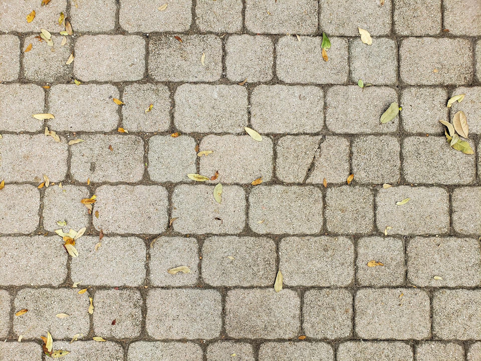 beige paver patio