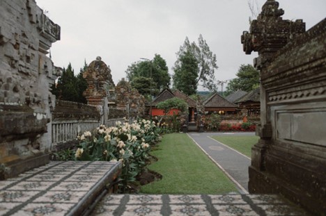 A beautifully landscaped garden.