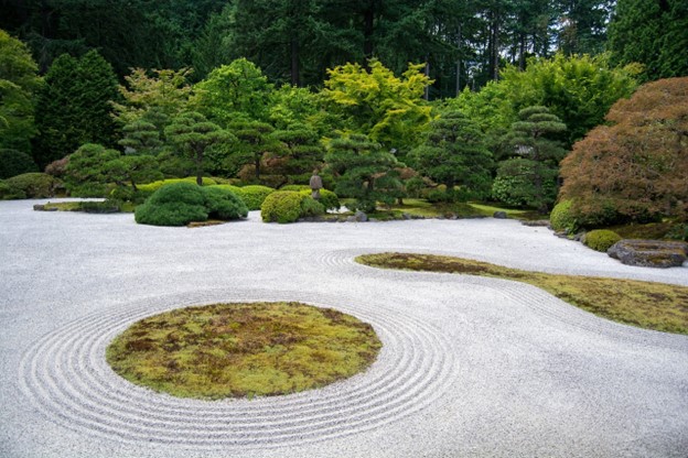 A beautiful hardscaping zen garden.