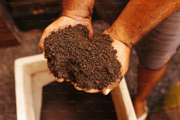 Fresh soil from the ground